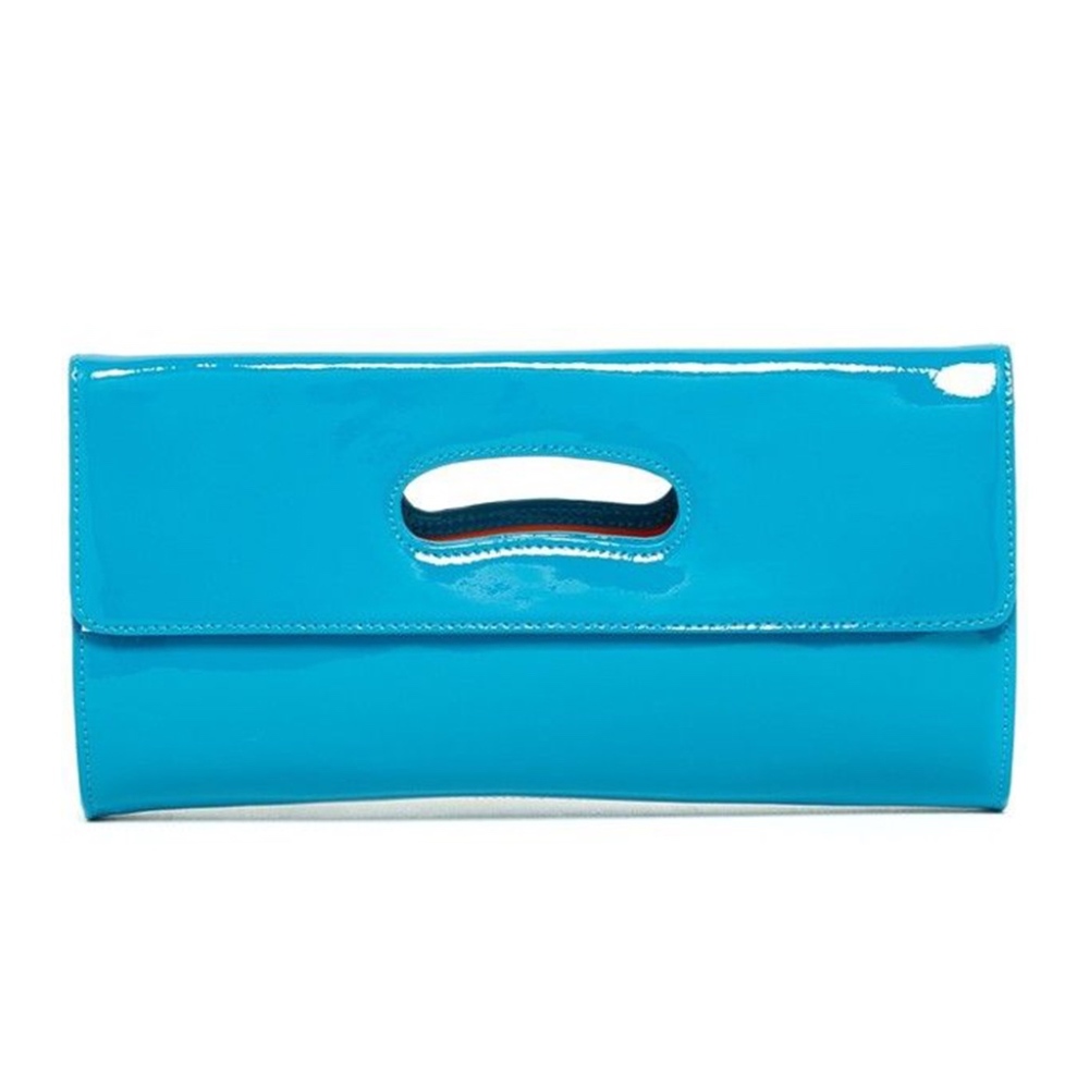 Hobo KATRINA leather clutch in POOL BLUE